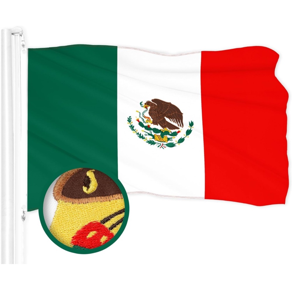 Mexico Flag | 2x3 | ToughWeave, Embroidered, Polyester | Vibrant Colors
